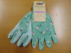 Briers Posies Cotton Gloves with Grips,Ladies Gardening Gloves, Size Medium