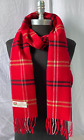 Womens Winter Warm 100% Cashmere Scarf Plaid Design Color Red/black/camel