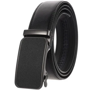 Vestido de traje con correa y hebilla automática diseño cinturón de cuero de vaca de ocio para hombre - Imagen 1 de 4