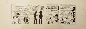 FRÜHE RICK O'SHAY ORIGINAL COMIC STRIP KUNST VON STAN LYNDE CHICAGO TRIBUNE 1960 - Bild 1 von 4