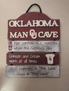Oklahoma Schild Man Cave "15x12" College Football - Bild 1 von 3