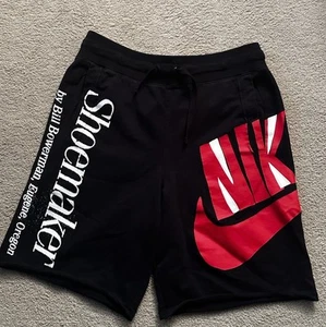 Nike Streetwear Shorts Shoemaker Edition Drawstring Black & Red Graphics XS - Picture 1 of 4