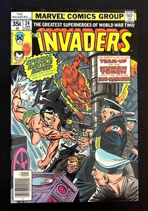 Invaders #24 Golden Age WW2 Story Gil Kane Cover Marvel 1977 - Picture 1 of 3