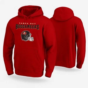 Tampa Bay Buccaneers Hoodie Mens M Red Fanatics Pullover Fleece NFL Sweatshirt - Picture 1 of 5