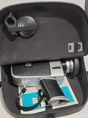 N MINT! Bauer C1M Super 8 Camera Battery Tested Motor/Zoom Works Fine Case+Parts - Photo 1/4