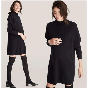 Hatch Maternity Cozy Waffle Knit Merino Wool Cashmere Sweater Dress Large - Picture 1 of 14