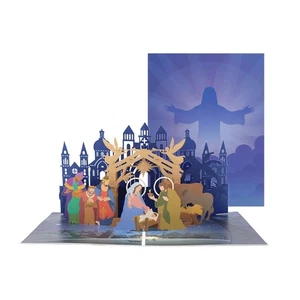3D Christmas Theme Popup Card for Office Decoration Gifts Postcard with Envelope - Picture 1 of 8