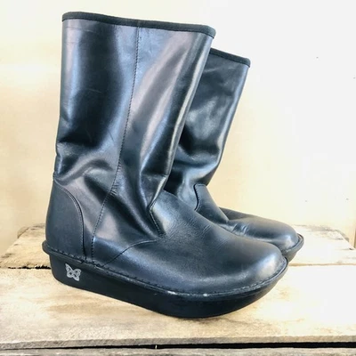 Alegria Leather Lined Boots Womens EU39 US9-9.5 UK6 Black - image 1 of 4