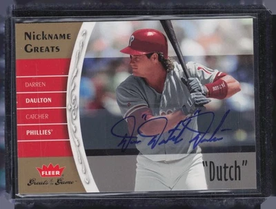2006 Fleer Nickname Greats of the Game "Dutch" Darren Daulton Auto Autograph - Image 1 of 2