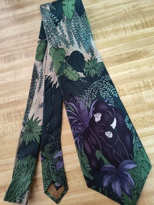 Corbata de seda World Wildlife Federation Gorilas 1991 excelente estado Foto 1 de 4