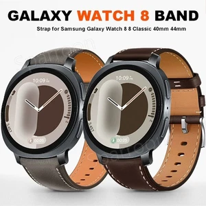 Luxury Leather Strap for Samsung Watch 8 40mm 44mm 8 Classic 46mm No Gaps Band - Picture 1 of 7