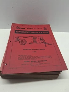 JOHN BEAN SPEED SPRAYER MANUAL LOT OF 21, MULTIPLE MODELS MAKES, VINTAGE FARM - Picture 1 of 22
