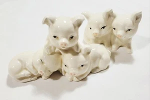 (2) Papel California Pottery Glazed Pig Figurines Manufactured in Japan - Picture 1 of 14