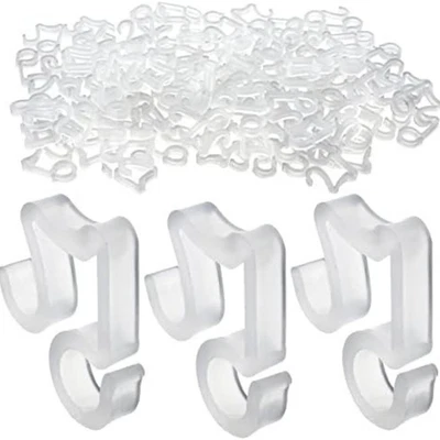 100 Pcs Outdoor Light Clips Hooks for Outdoor String Lights Gutter 100Pcs Clear - Image 1 of 4