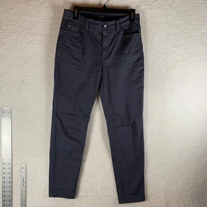 Eileen Fisher Women's Slim Gray Blue Cotton Casual Chino Trouser Pants Sz S 9535 - Picture 1 of 13