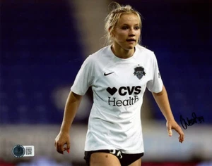 CHLOE RICKETTS SIGNIERT 8x10 FOTO GEFEIERT AUFSTIEG NWSL FUSSBALLSTAR BECKETT BAS - Bild 1 von 2