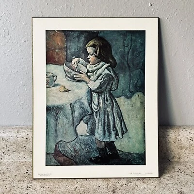 "Litografía Le Gourmet de Pablo Picasso sobre MADERA Colección Chester Dale NY 11x14""" Foto 1 de 4