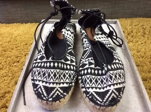 Sandali da donna Next Aztec espadrillas in tela UK 6 EU 39 ottime condizioni S5 - Foto 1 di 8