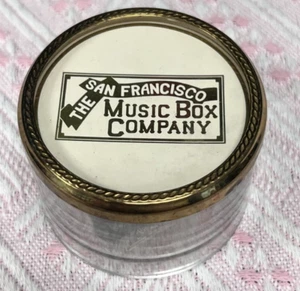 Vintage Clear Glass San Francisco Music Box Reuge Swiss Musical Hilili Hi-Lo - Picture 1 of 5