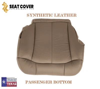 For 1999 2000 2001 2002 Chevy Silverado Passenger Bottom VINYL Seat Cover In Tan - Image 1 of 4