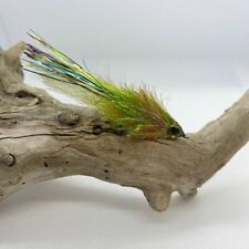 Murdich Minnow Sunshine Streamer Fly, 3 pack, Pearl/Olive, size 2