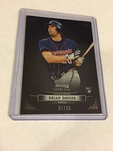 2012 BOWMAN STERLING BLACK REFRACTOR ROOKIE BRIAN DOZIER REF RC /25 - Picture 1 of 1