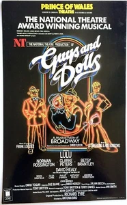 ORIGINAL BOYS AND DOLLS LONDRES CAST ~ LULU ~ TARJETA DE ESPECTÁCULO - TEATRO PRÍNCIPE DE GALES - Imagen 1 de 2