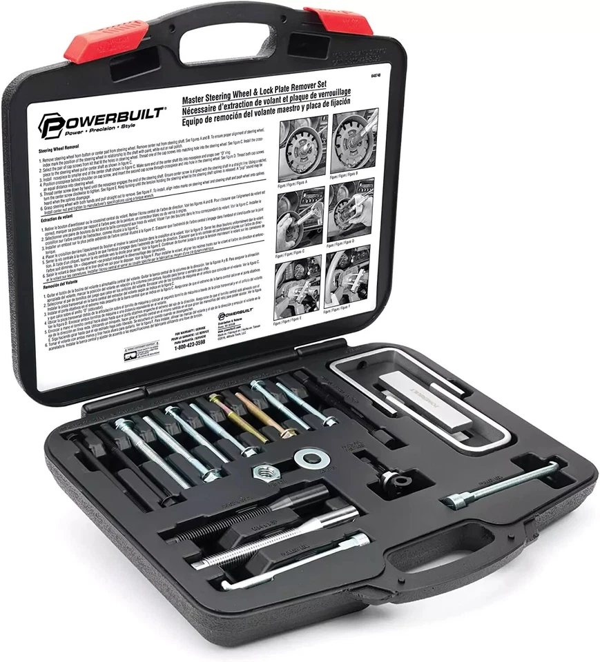 Master Steering Wheel Puller Kit - 16 Pc Lock Plate & Steering Tool Set — 第 1/4 张图片