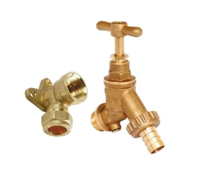 15mm 1/2" Garden Outside Outdoor Tap Hose Connector Kit with Double Check Valve