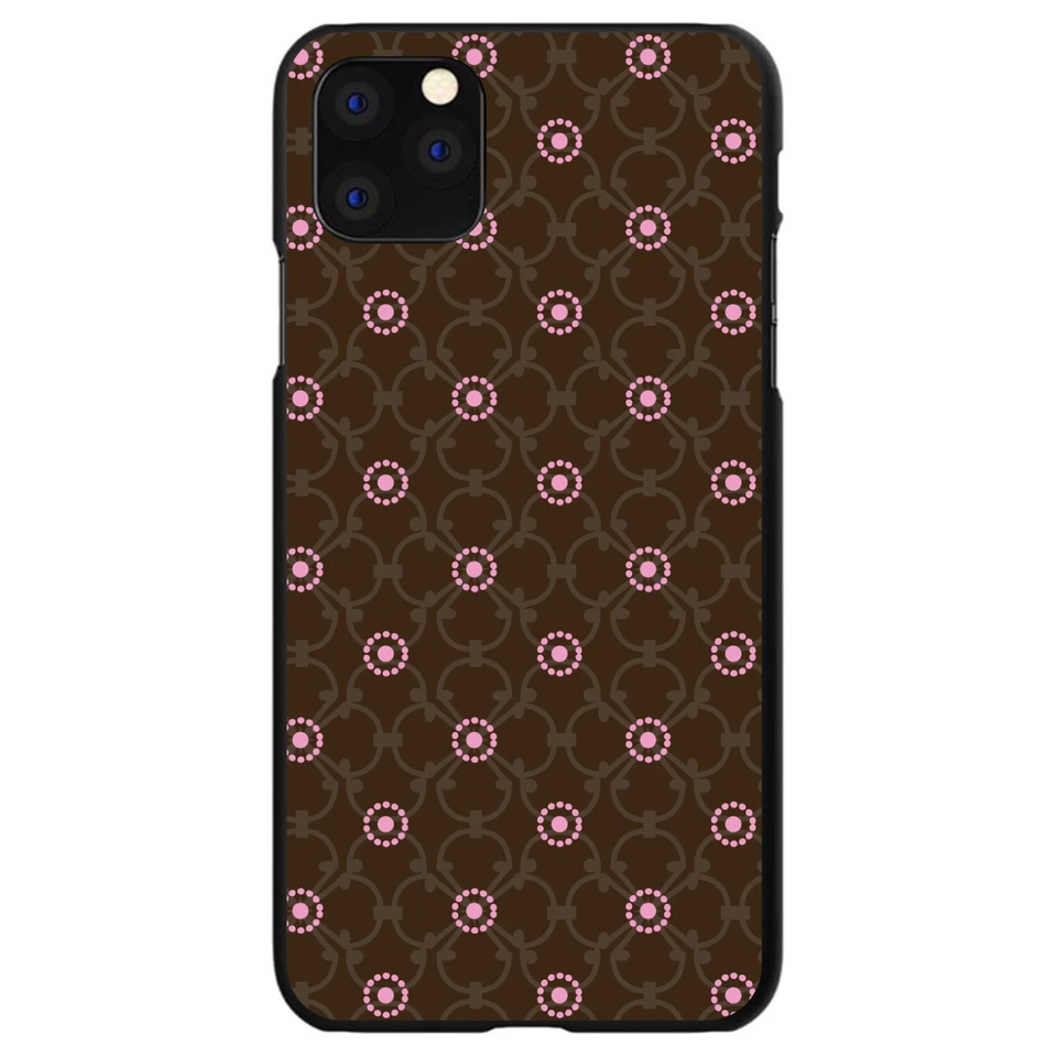Hard Case Cover for iPhone / Samsung Galaxy Brown & Pink Floral Pattern - Image 1 of 1