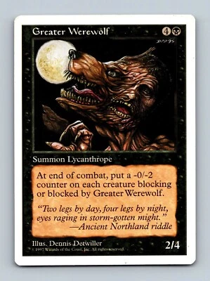 Magic The Gathering MTG - Greater Werewolf - 5th Edition 1997 - Image 1 of 2