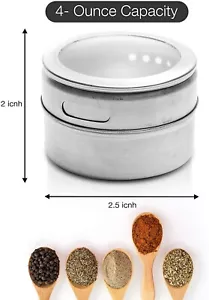 Magnetische Gewürzdosen Metallgläser Kühlschrankmagnet 3-teiliges Set - Bild 1 von 24