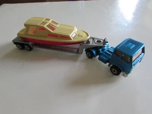 Matchbox camion con rimorchio e barca - OTTIMO - Foto 1 di 11