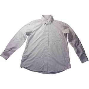Eagle Striped Button Dress Shirt Mens Size 15 1/2 32/33 Preppy Career Office - Picture 1 of 8