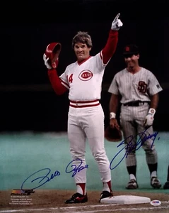 Pete Rose & Steve Garvey Signed Reds 16x20 Photo PSA/DNA COA #4192 Picture Auto - Picture 1 of 24