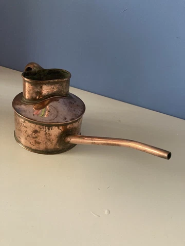 Vintage Copper Haws Long Reach Watering Can No Leaks Indoor Outdoor Bonsai Rare Cover
