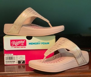 skechers relaxed step luxe foam sandals