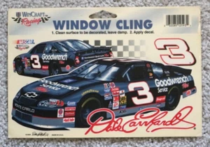 VTG DALE EARNHARDT #3 GOODWRENCH MONTE CARLO / WINCRAFT WINDOW CLING 4.5" X 8.5" - Picture 1 of 2