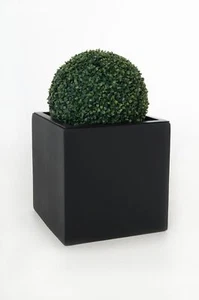 Pflanzkübel Blumenkübel Fiberglas BLOCK Anthrazit 40x40x40 cm B-WARE - Bild 1 von 10