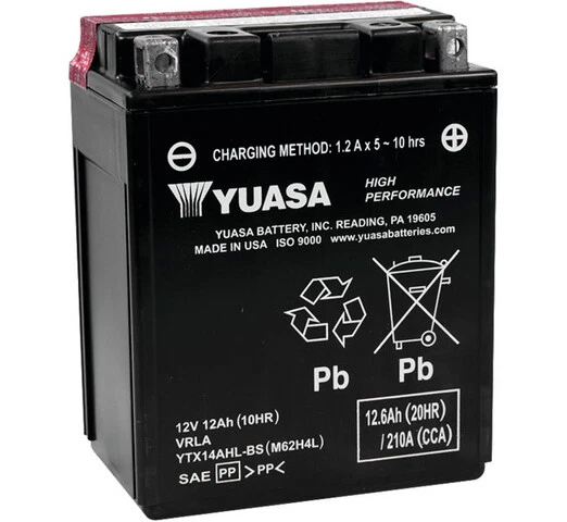 Yuasa AGM Maintenance Free Battery For Kawasaki ZX1000 Ninja ZX-10