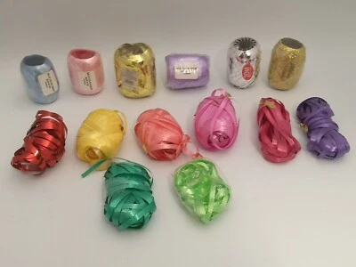 CURLING Ribbon  Multiple Colors Packages New & Open Packages - Sizes  3/16" LOT  - Image 1 of 4