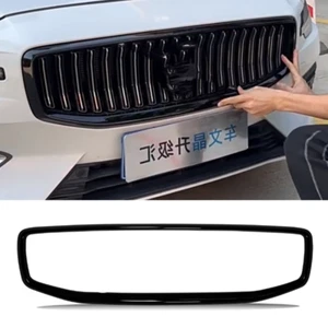 ABS Front Bumper Grille Cover Trim Decor Frame ABS For 2019-2024 Volvo V60 Black - Picture 1 of 7