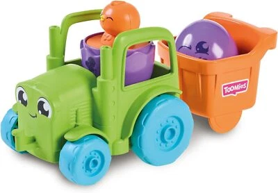 TOOMIES Tomy Hide and Squeak 2 in 1 Transforming Tractor Push Along Toy - Image 1 of 2