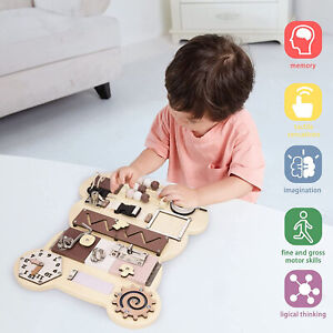 Brain-up Toys Busy Board Toddlers for Baby Learn Preschool Basic Sensory Board
