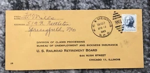 Retirement Envelope 1963 US Railroad Original Unused Sealed Stamped Vintage - Picture 1 of 4