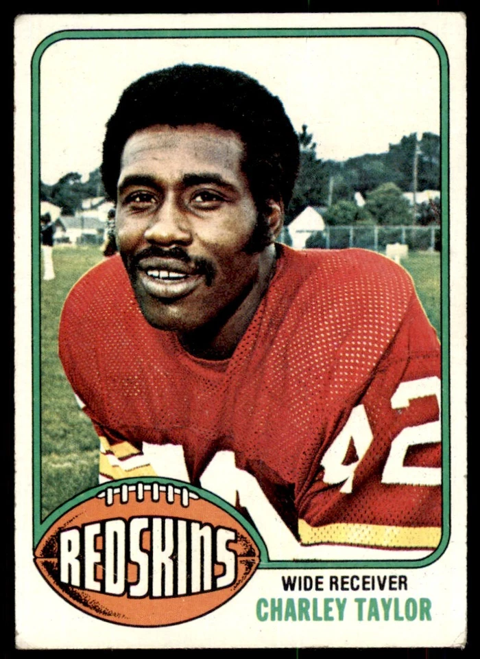 1976 TOPPS CHARLEY TAYLOR . WASHINGTON REDSKINS #450 - Image 1 of 2