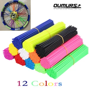 72PCS Motorcycle Dirt Bikes Spoke Skins Covers Wrap Wheel Rim Guard Protector us - Picture 1 of 62