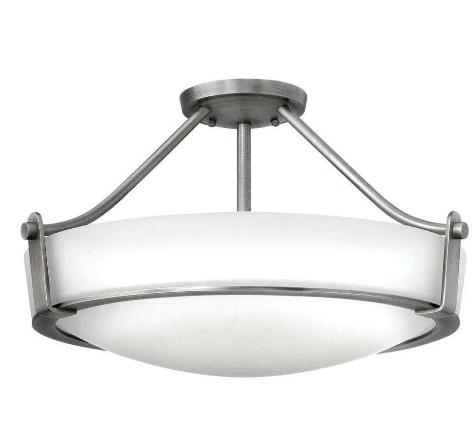 Hinkley Lighting 3221AN Hathaway 4 Light 21"W Semi-Flush Bowl - Antique Nickel - Image 1 of 4
