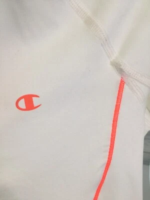 CHAMPION ACTIVEWEAR Jacket ORANGE WHITE DOUBLE DRY HOOD ZIP OUTERWEAR S - Image 1 of 4