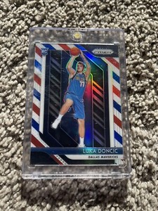 2018-19 Panini Prizm Silver Red White and Blue #280 Luka Doncic Rookie RC Card